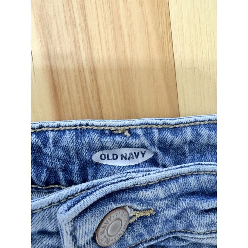 Old Navy Womens Cutoff Denim Skirt Size 6 Light Wash Frayed Hem Casual Style - Picture 2 of 4